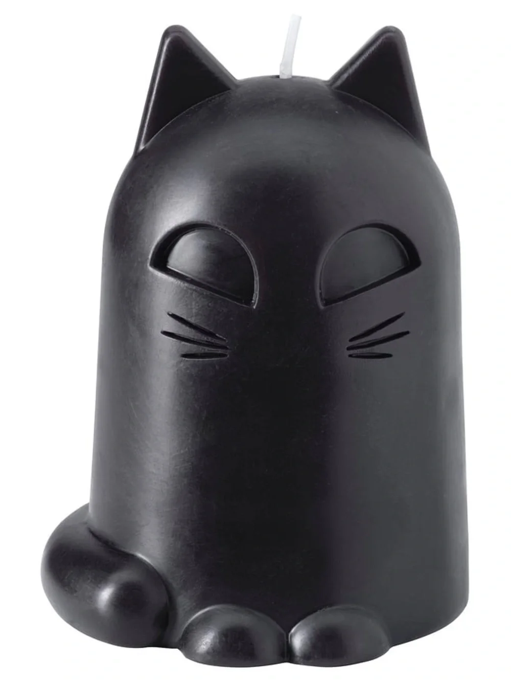Ikea KUSTFYR cat black, 12 cm Unscented candle,